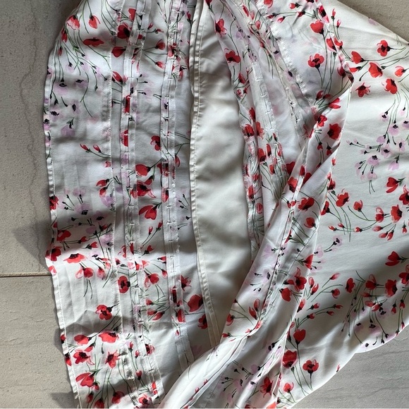 Banana Republic Off Shoulder Flower Print Knee Length  Dress Size 0 - Picture 10 of 15